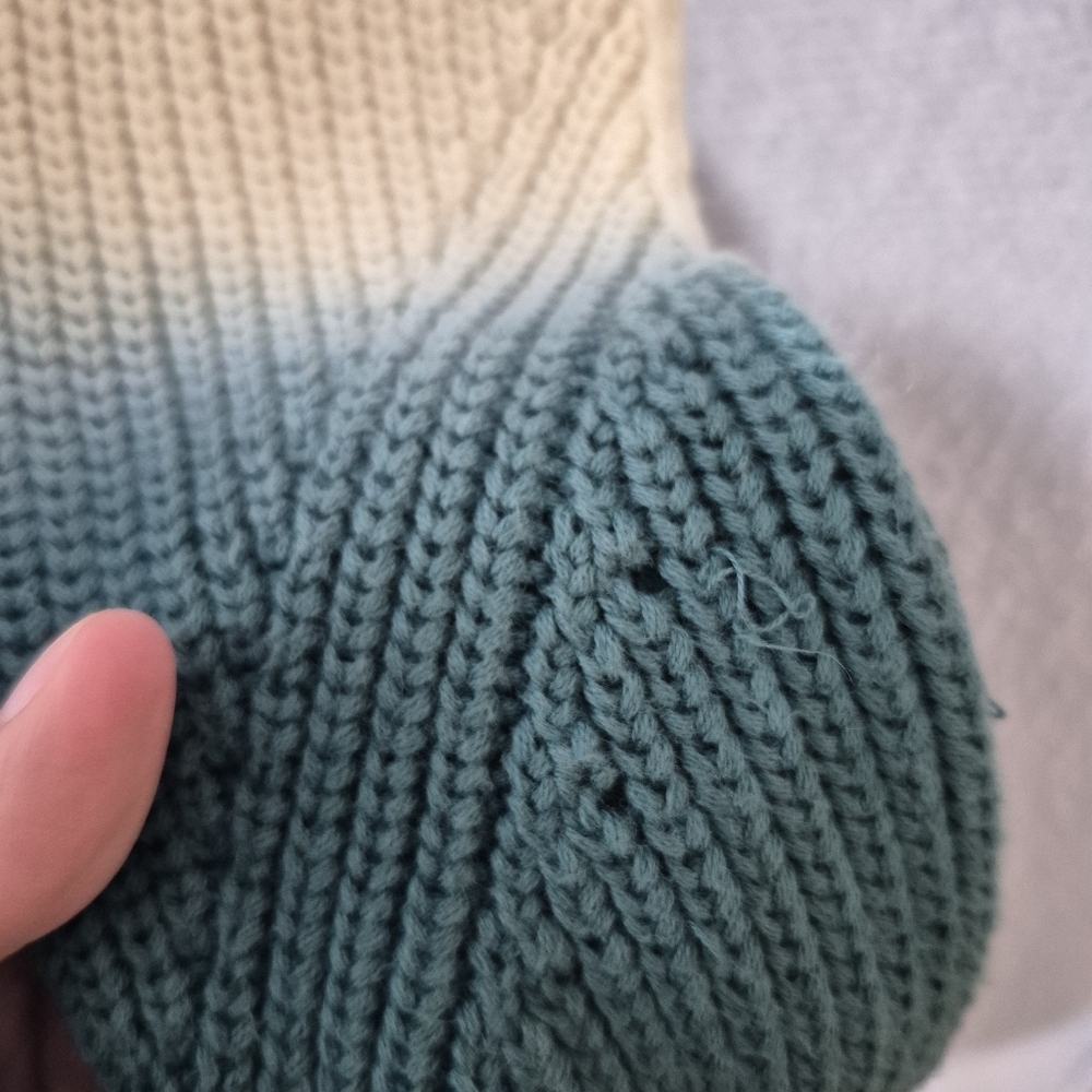 Veronica Beard Women's Blue Green Parula Tie Dye Ombre Puff Sleeve Cardigan S - Picture 5 of 9